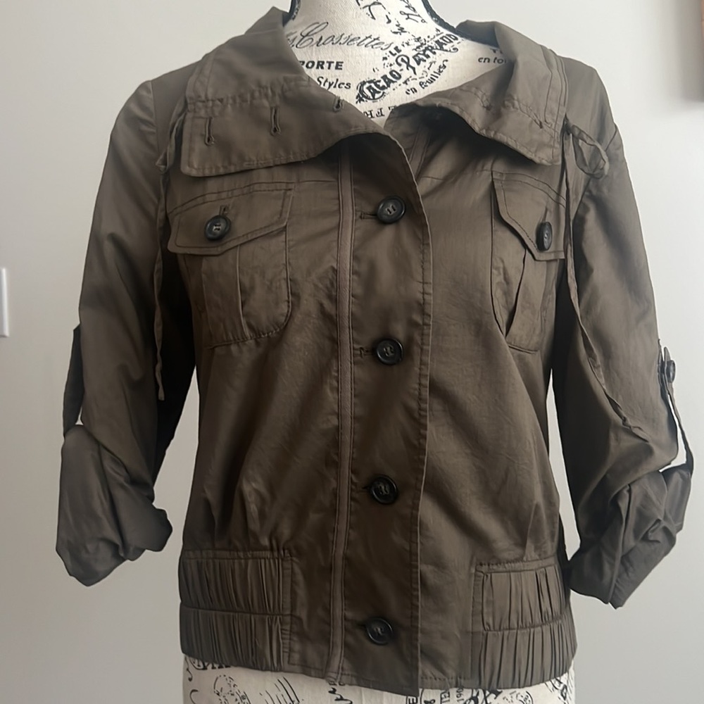 Ann Taylor Loft light jacket utility top Size Small EUC